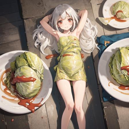 09171-902002992-(from_above_1.2), (cabbage), full_body, 1girl, solo, blush, smile, short_hair, closed_mouth, red_eyes, white_hair, (very_long_ha.png